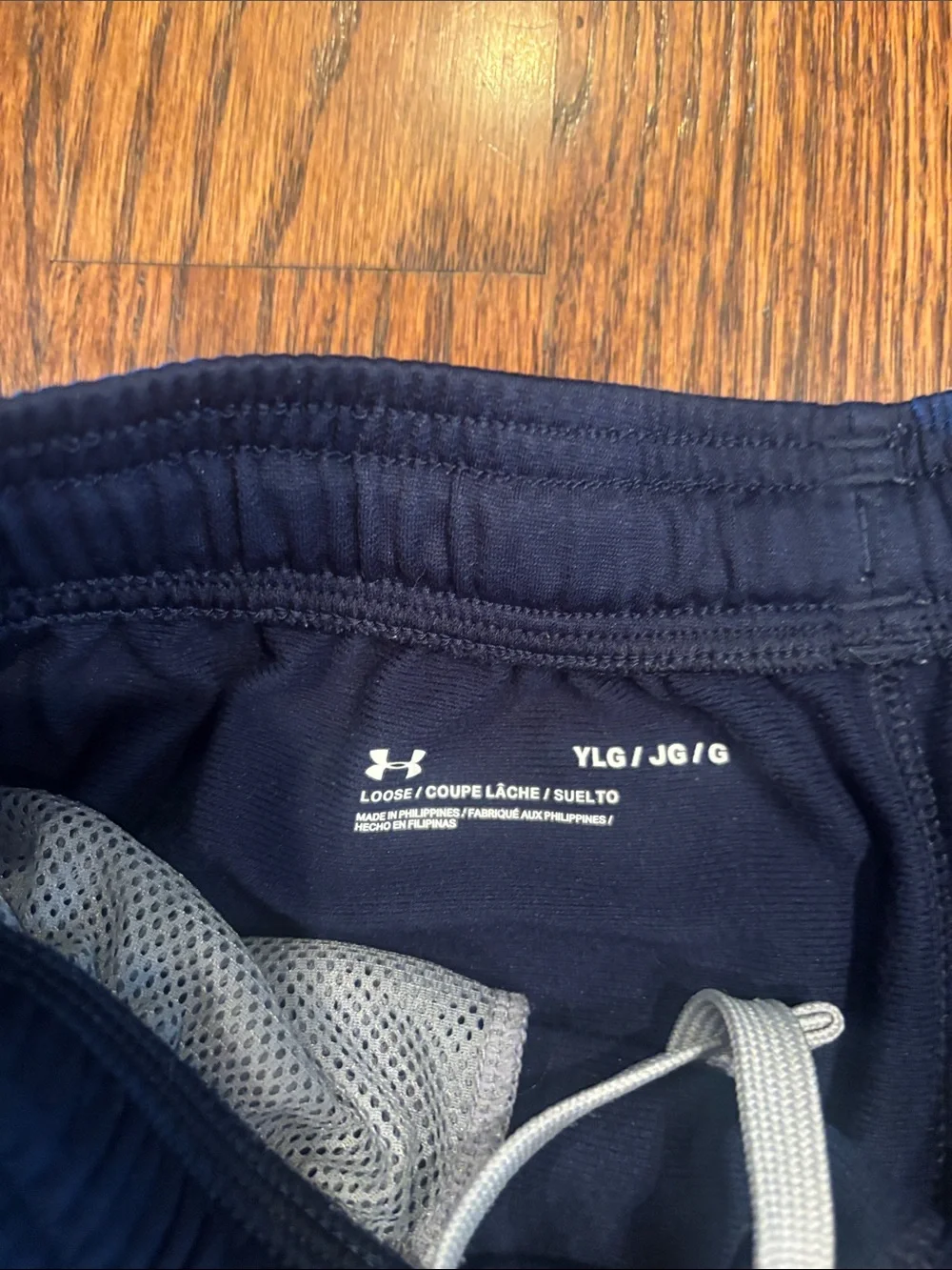 Under Armour Navy & White Kids' Athletic pants